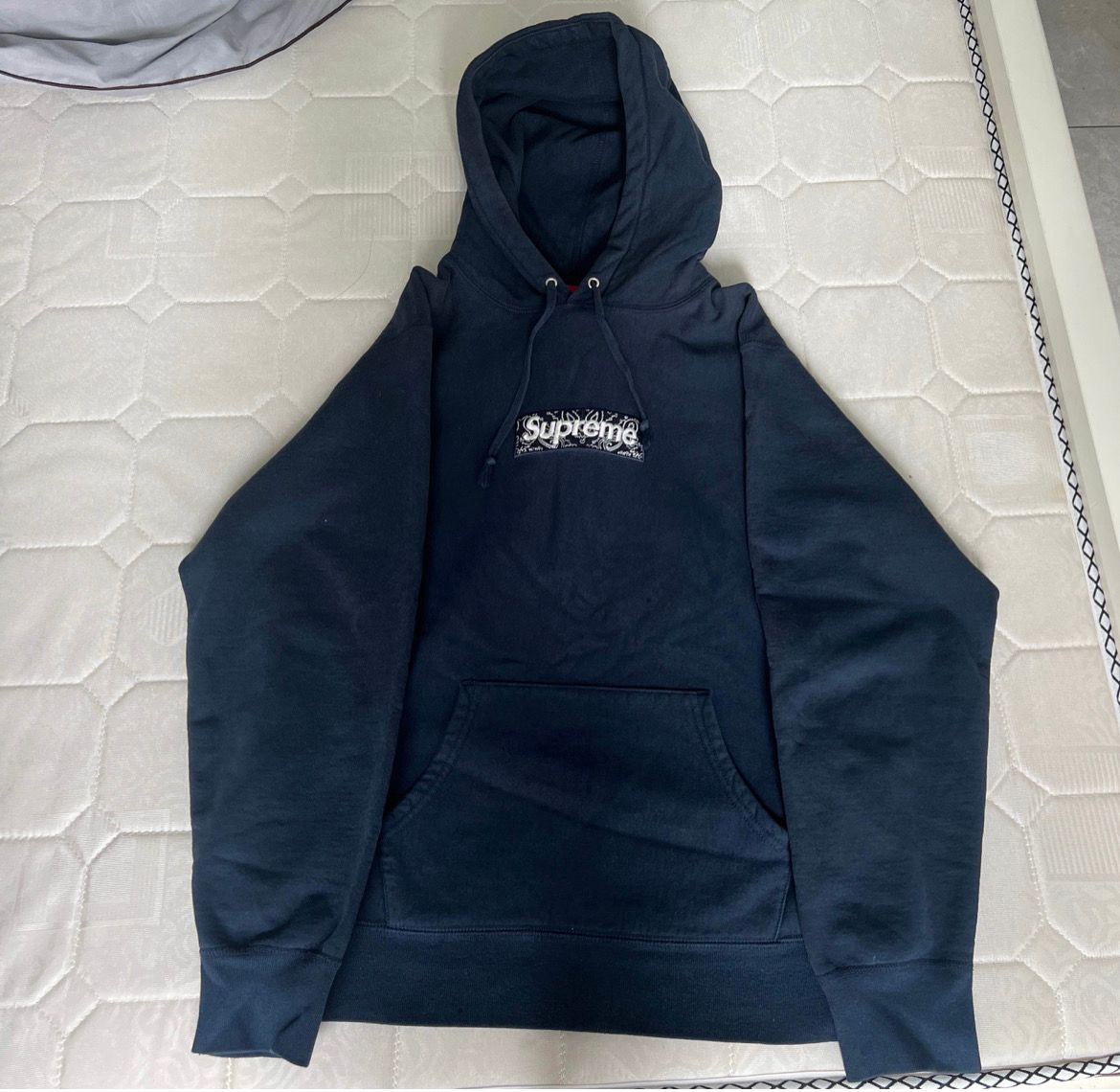 Supreme Bandana Box Logo Hooded Sweatshirt "Navy"