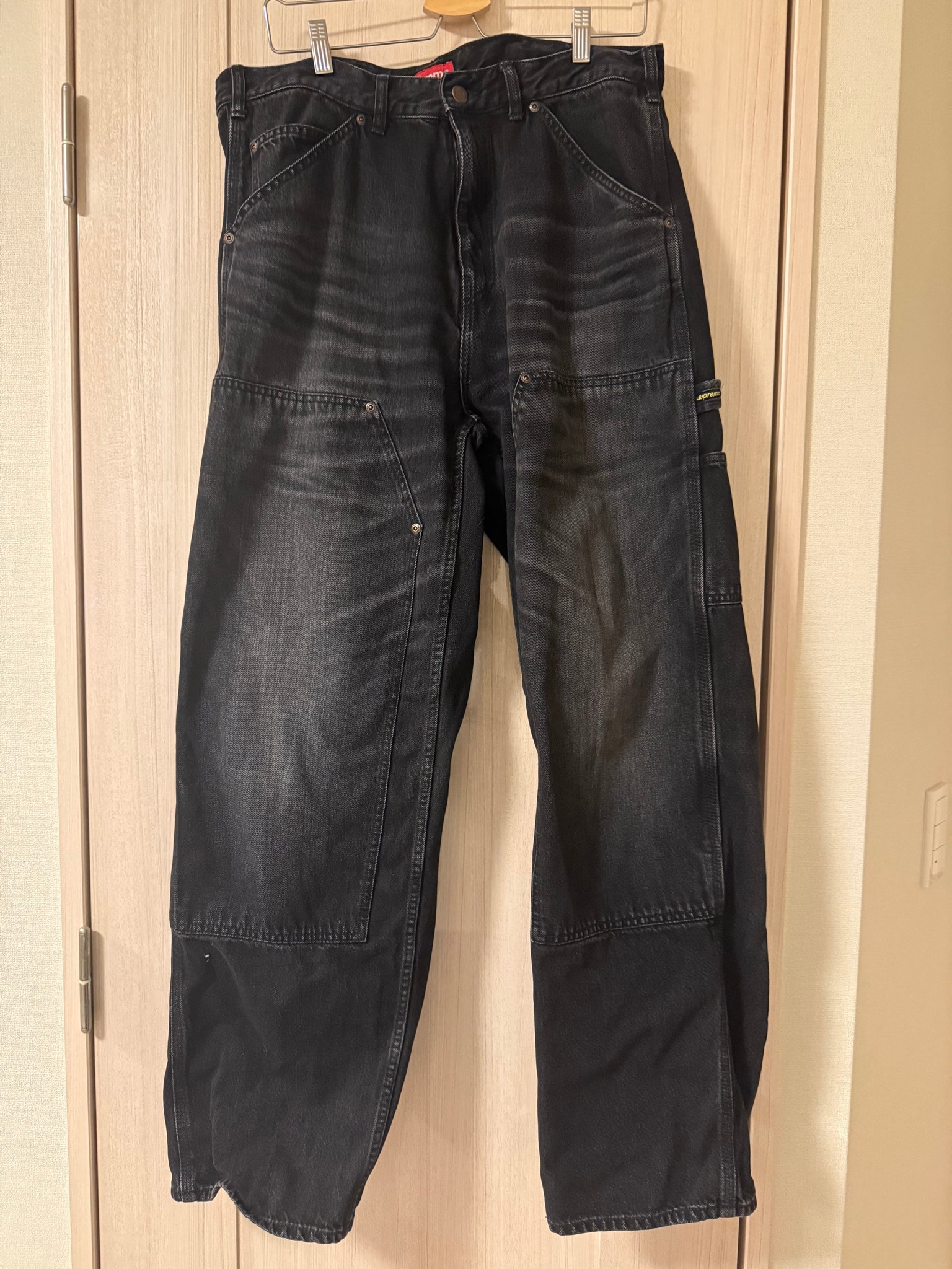 Supreme Worn Double Knee Denim Painter Jean "Washed Black"