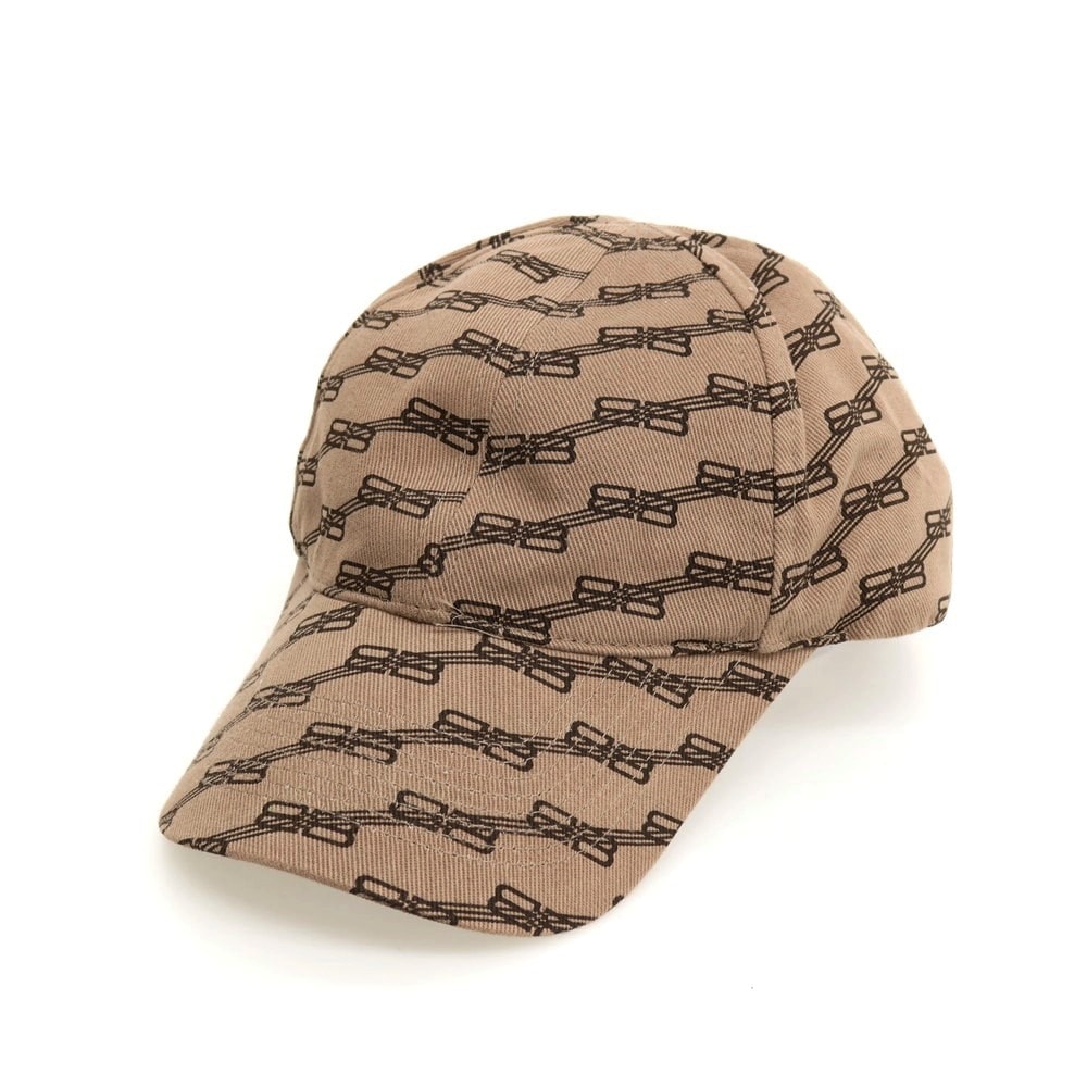 【中古】【未使用】バレンシアガ BALENCIAGA BB MONOGRAM CAP ベースボールキャップ 帽子 ブラウン【サイズL(59cm)】【メンズ】