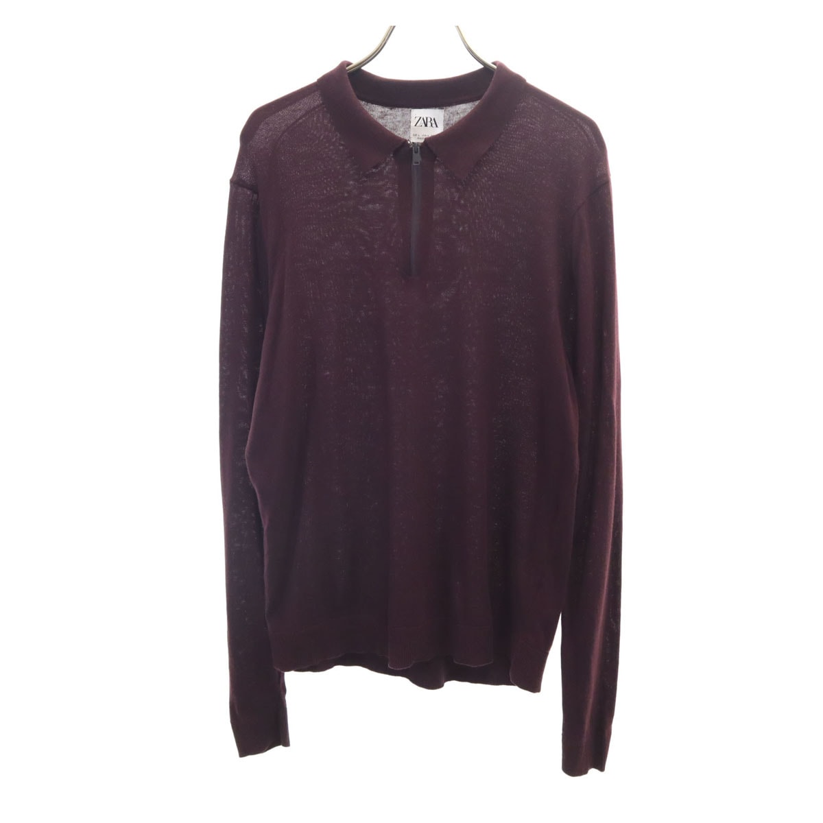 ZARA ザラ 長袖 ハート ニット L パープル系 セーター