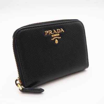 PRADA プラダ サフィアーノ レザー コインケース 1MM268 コインケース ブラック サフィアーノ レディース