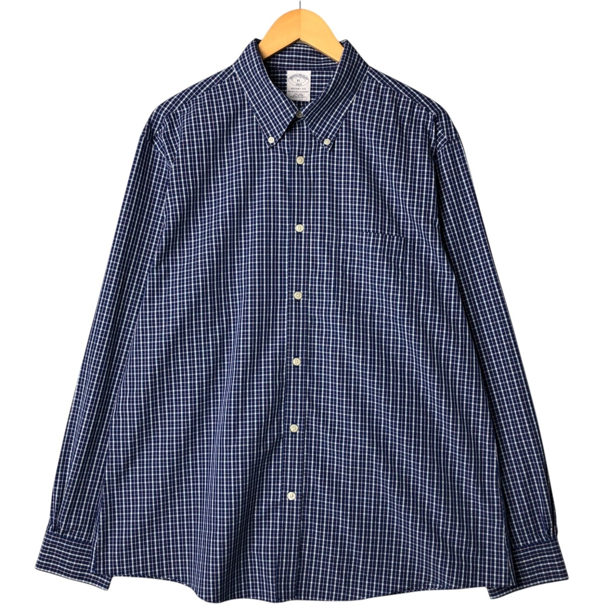 古着 ブルックスブラザーズ Brooks Brothers 1818 REGENT FIT 長袖 ボタンダウンチェックシャツ メンズXL相当/eaa576708