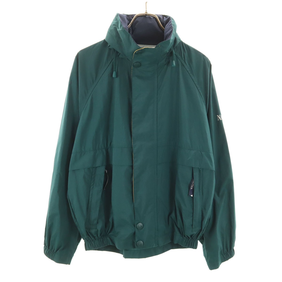 NAUTICA ノーティカ 90s オールド ナイロンジャケット S/P グリーン系 裏メッシュ