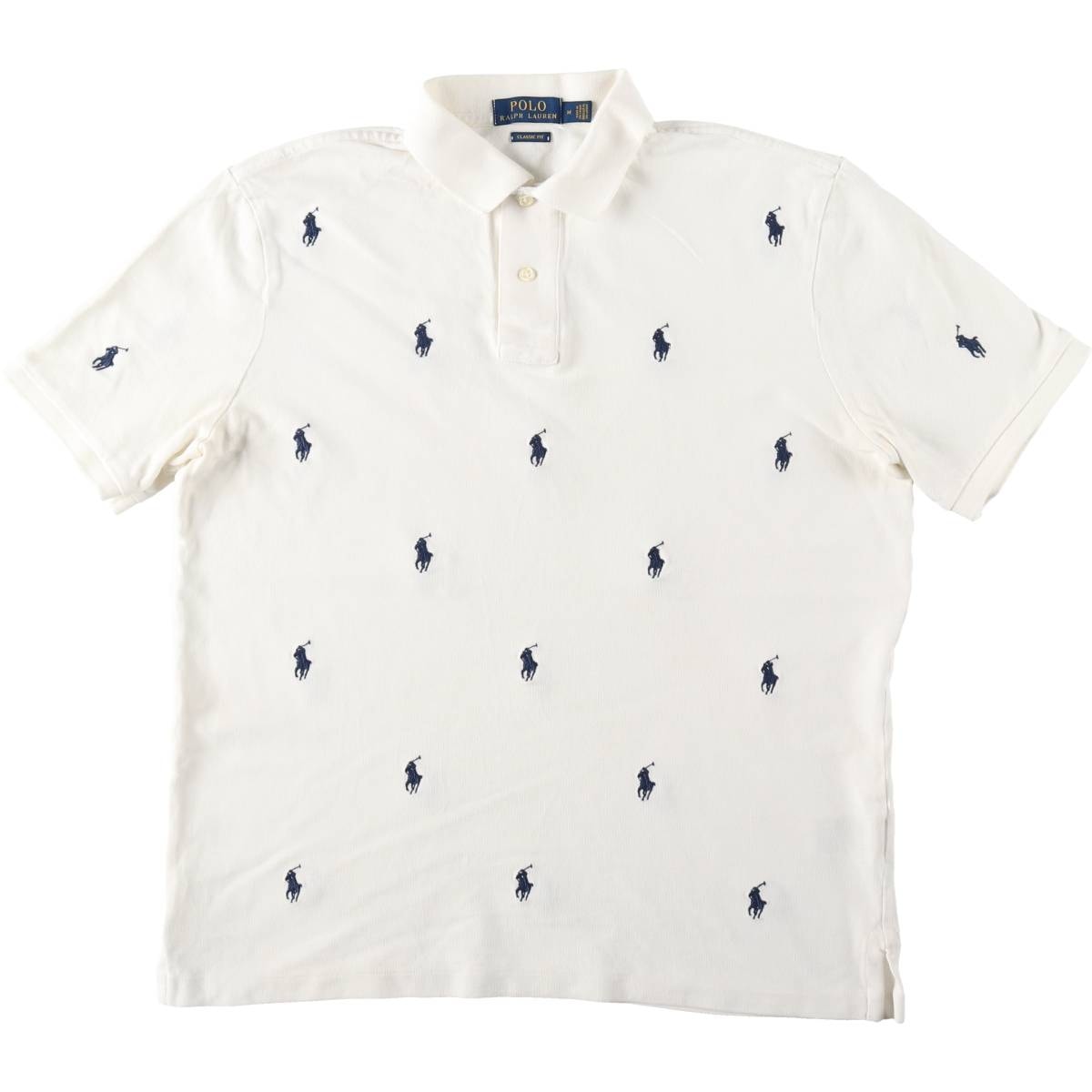 古着 ラルフローレン Ralph Lauren POLO RALPH LAUREN CLASSIC FIT 総柄 半袖 ポロシャツ メンズM相当/eaa620731