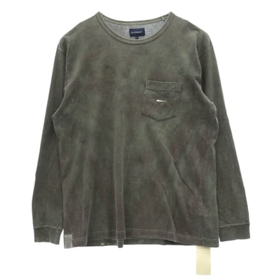 DESCENDANT ディセンダント 18SS 181ATDS-CSM07 SMOKE PIGMENT DYE L/S ピグメントダイ CACHALOT カシャロ 刺繍 ポケット 長袖カットソー チャコール系 1【中古】