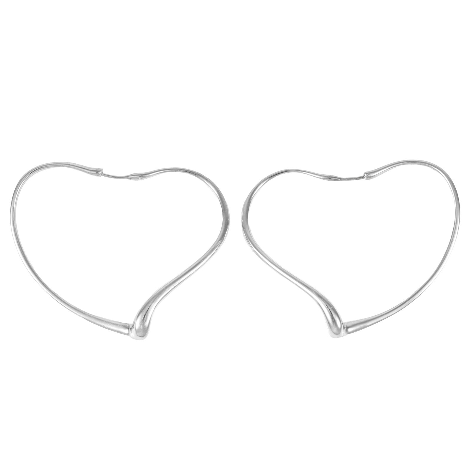 TIFFANY&Co. ティファニー オープンハート フープ ピアス ミディアム スターリングシルバー シルバー【中古】