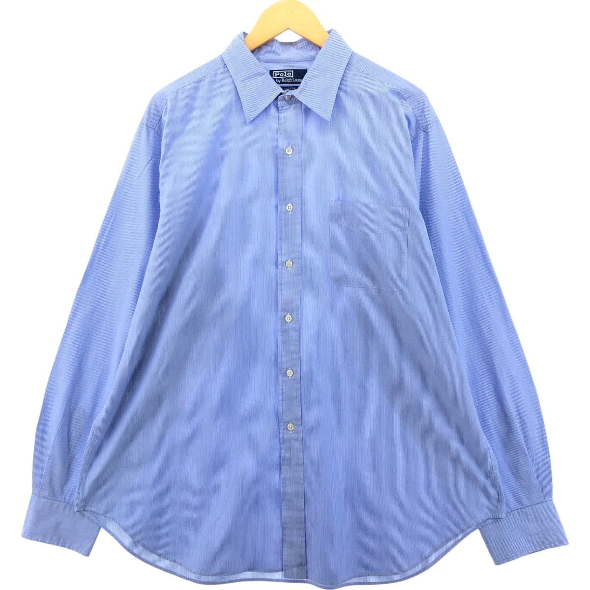 古着 ラルフローレン Ralph Lauren POLO by Ralph Lauren ANDREW 長袖 コットンストライプシャツ メンズXL相当/eaa555130