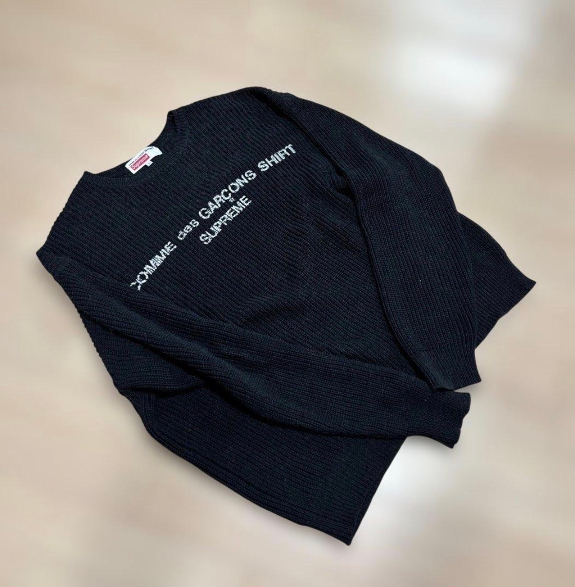 Supreme ブラックSupreme コラージュ 刺繍 セーター Supreme Collage Embroidered Sweater 