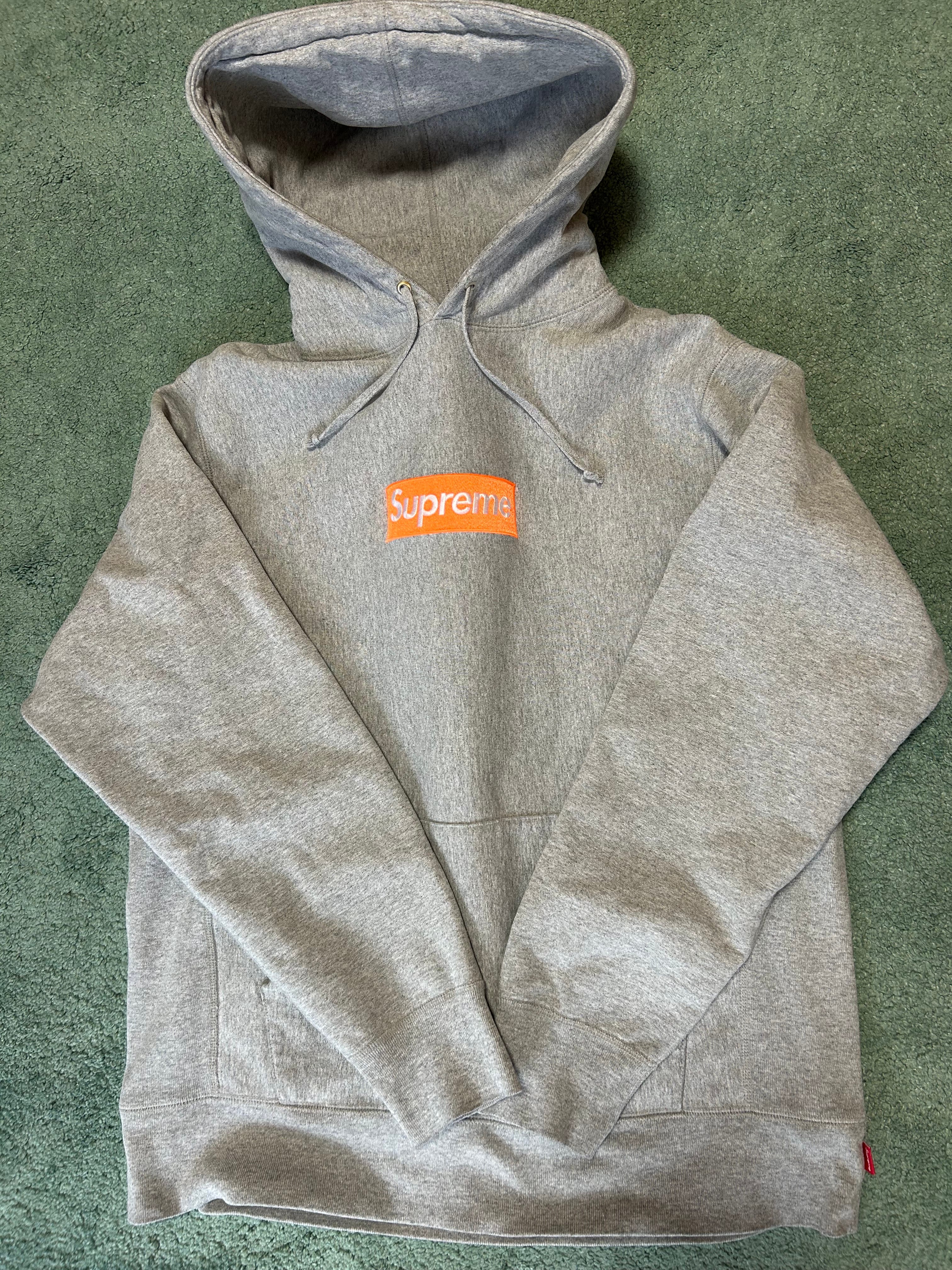 Supreme Box Logo Hooded Sweatshirt "Hether Grey" (17FW)