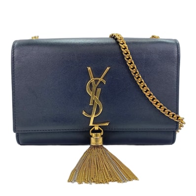 イヴ・サンローラン YSL レザー ケイト タッセル ショルダーバッグ【中古】