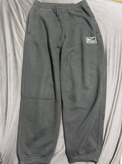Stussy x Nike Stone Washed Fleece Pant "Black" (US Size) FN5235-010