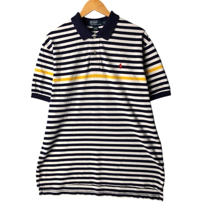 古着 ラルフローレン Ralph Lauren POLO by Ralph Lauren 半袖 ボーダー ポロシャツ メンズL相当/eaa570747