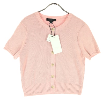 未使用 ZARA ザラ 半袖 ニットカーディガン S ピンク