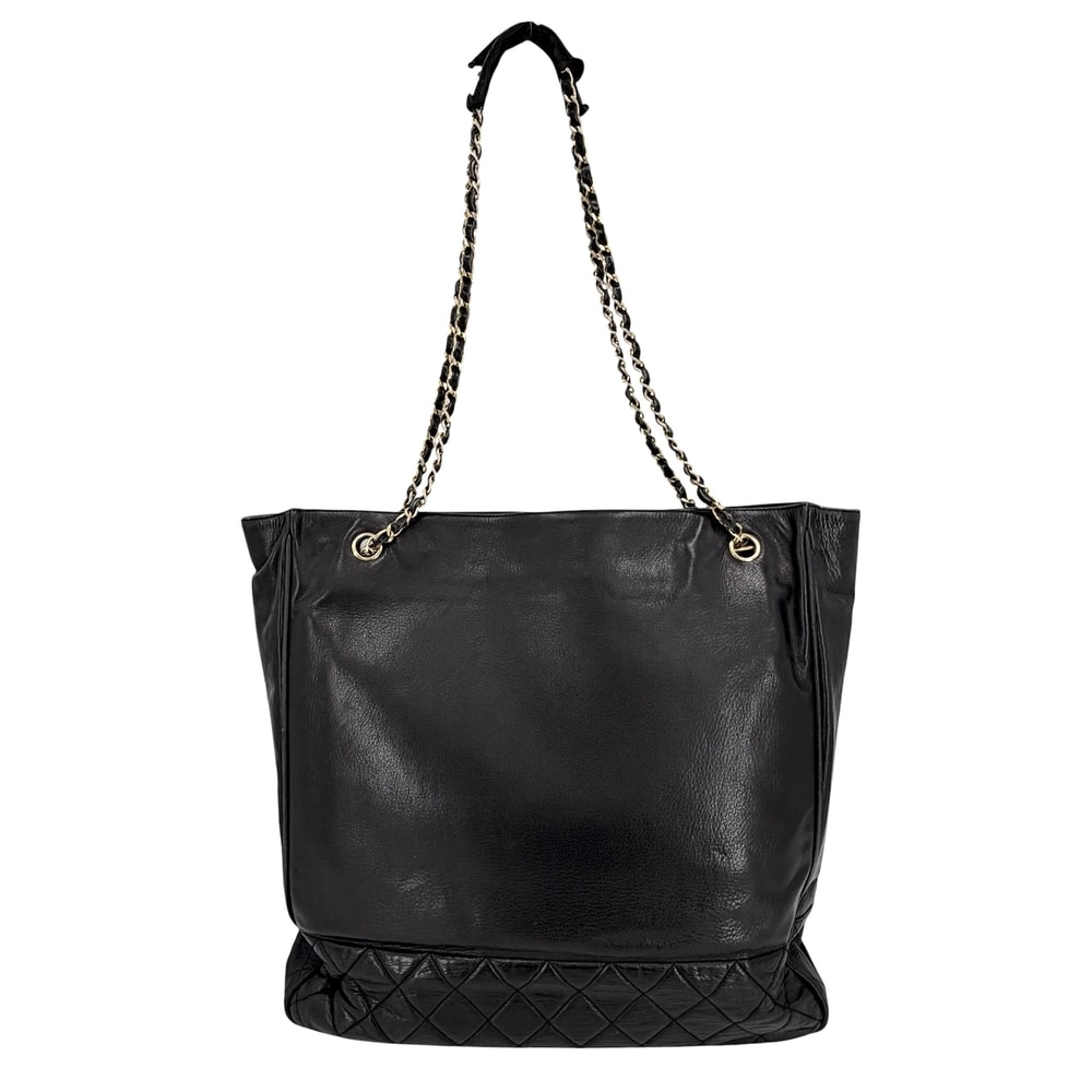 CHANEL シャネル ショルダーバッグ チェーンショルダーバッグ 肩掛け ラムスキン    ブラック 黒 ゴールド金具 レディース【中古品】