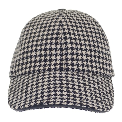 ディオール Dior ベースボール 千鳥格子 25PDP922I120 キャップ ウール ナイロン シルク ブラック ホワイト 57 レディース【中古】【Aランク】