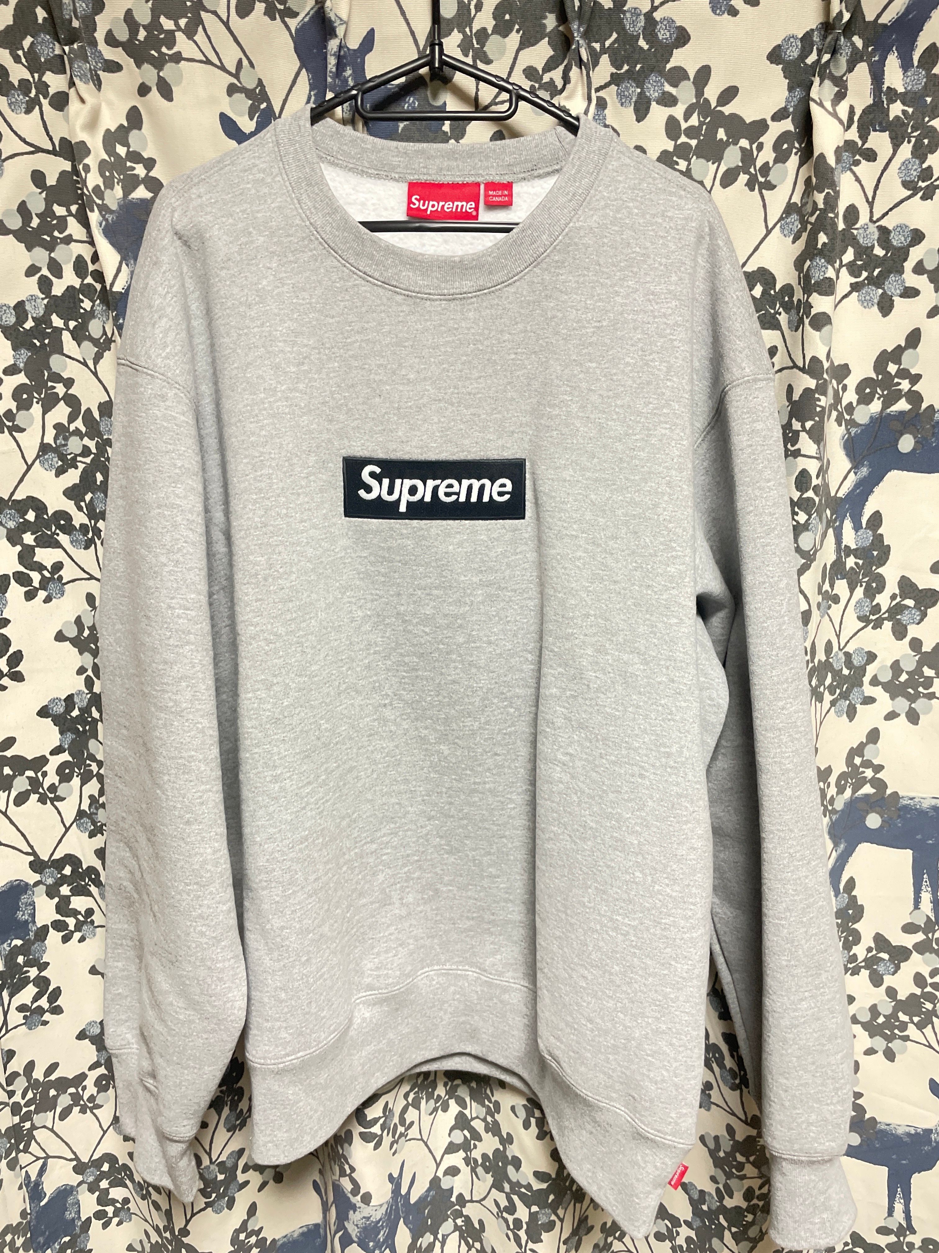 Supreme Box Logo Crewneck "Heather Grey" (22FW)