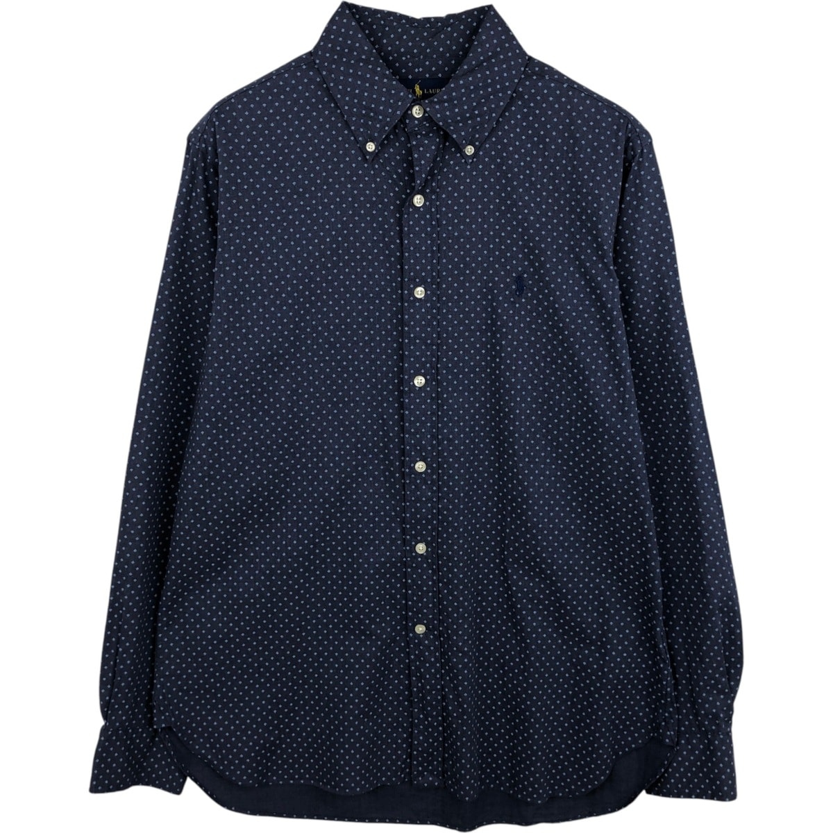 古着 ラルフローレン Ralph Lauren 総柄 長袖 ボタンダウンチェックシャツ メンズM相当/eaa614302