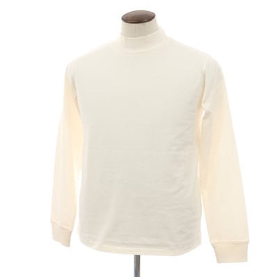 【中古】【未使用】ビームスエフ BEAMS F コットン モックネック 長袖Tシャツ オフホワイト【サイズXL】【メンズ】