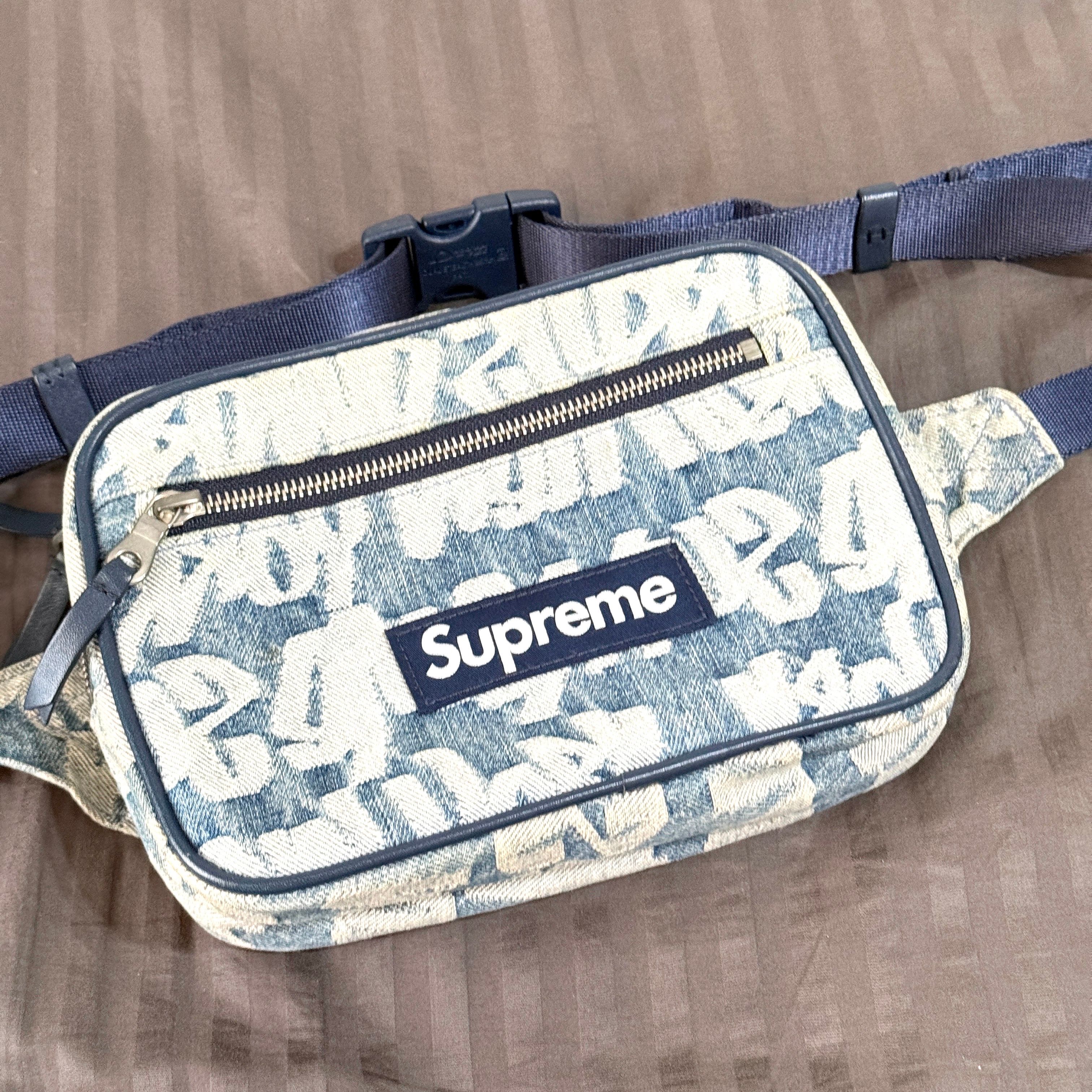 Supreme Fat Tip Jacquard Denim Waist Bag 