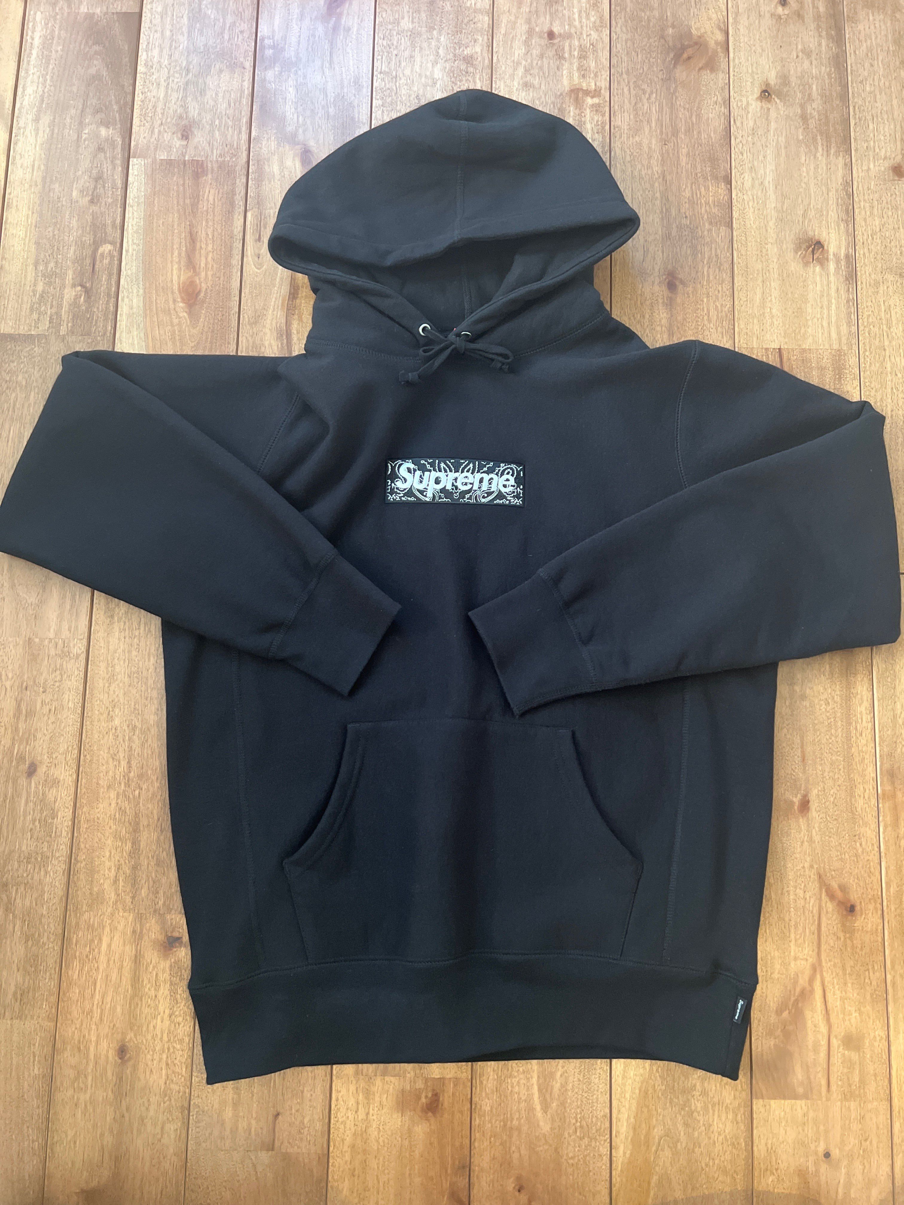 Supreme Bandana Box Logo Hooded Sweatshirt "Black"