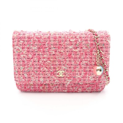 シャネル CHANEL マトラッセ ショルダーバッグ バッグ ファブリック レディース ピンク系 / マルチカラー 【中古】