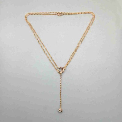 CARTIER カルティエ ベビートリニティ パンピーユ ネックレス 750 ネックレス B7008700 K18ゴールド イエローゴールド レディース【中古】