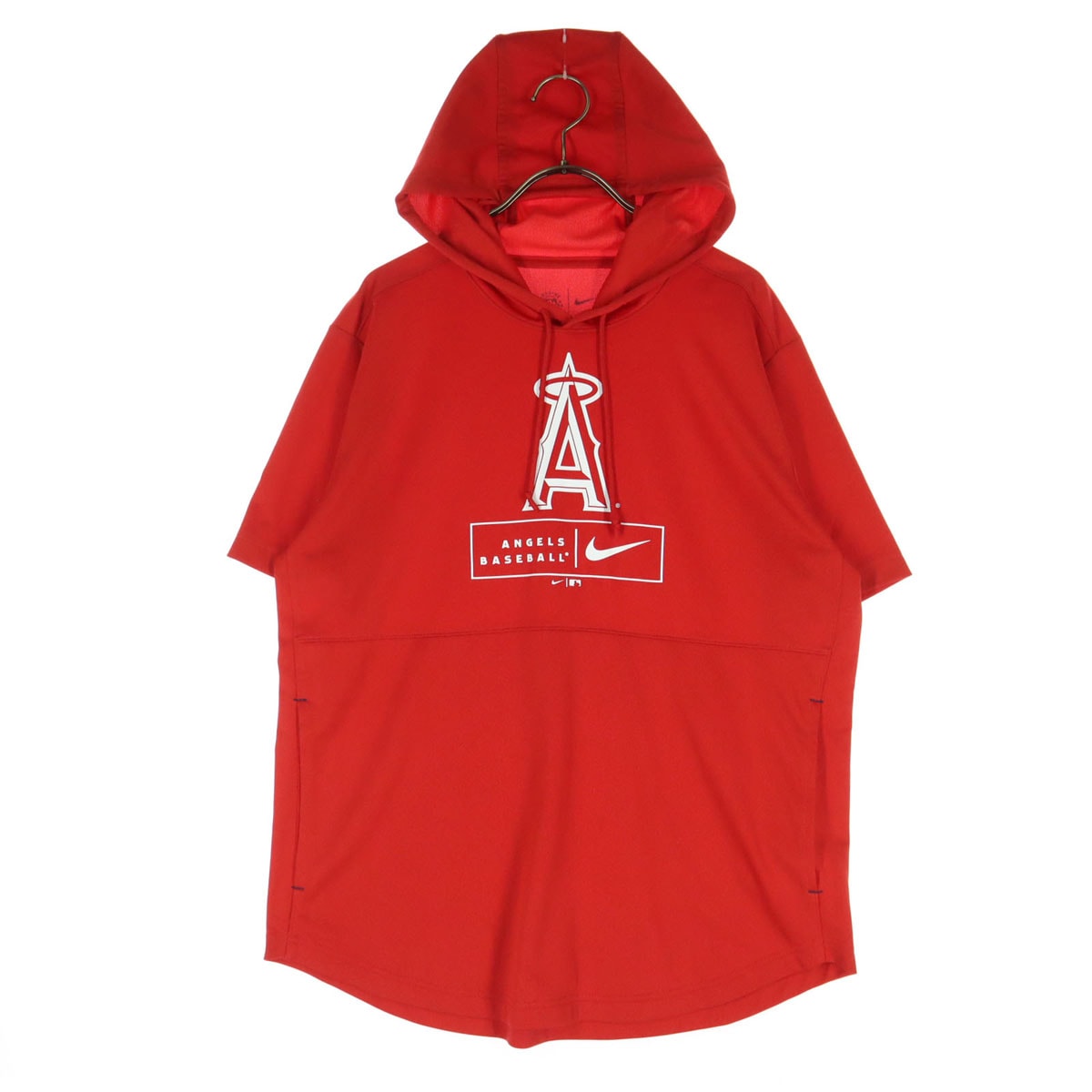 美品 NIKE ナイキ angeles エンゼルス フロントプリント 半袖 Tシャツ M レッド フーディ