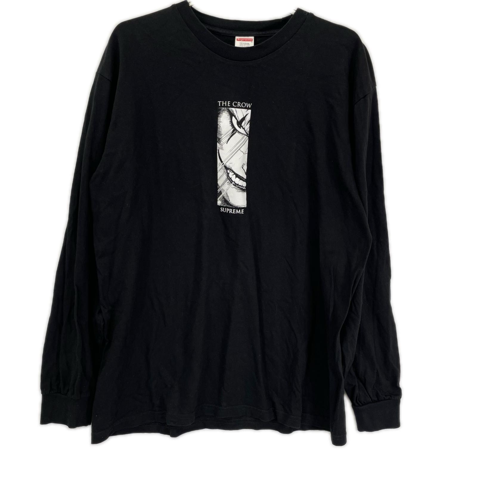 シュプリーム ブラック THE CROW プリント 長袖Tシャツ L