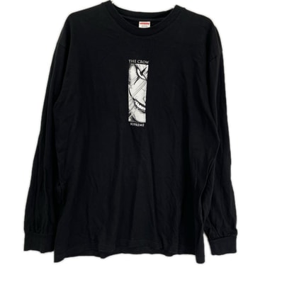 シュプリーム ブラック THE CROW プリント 長袖Tシャツ L