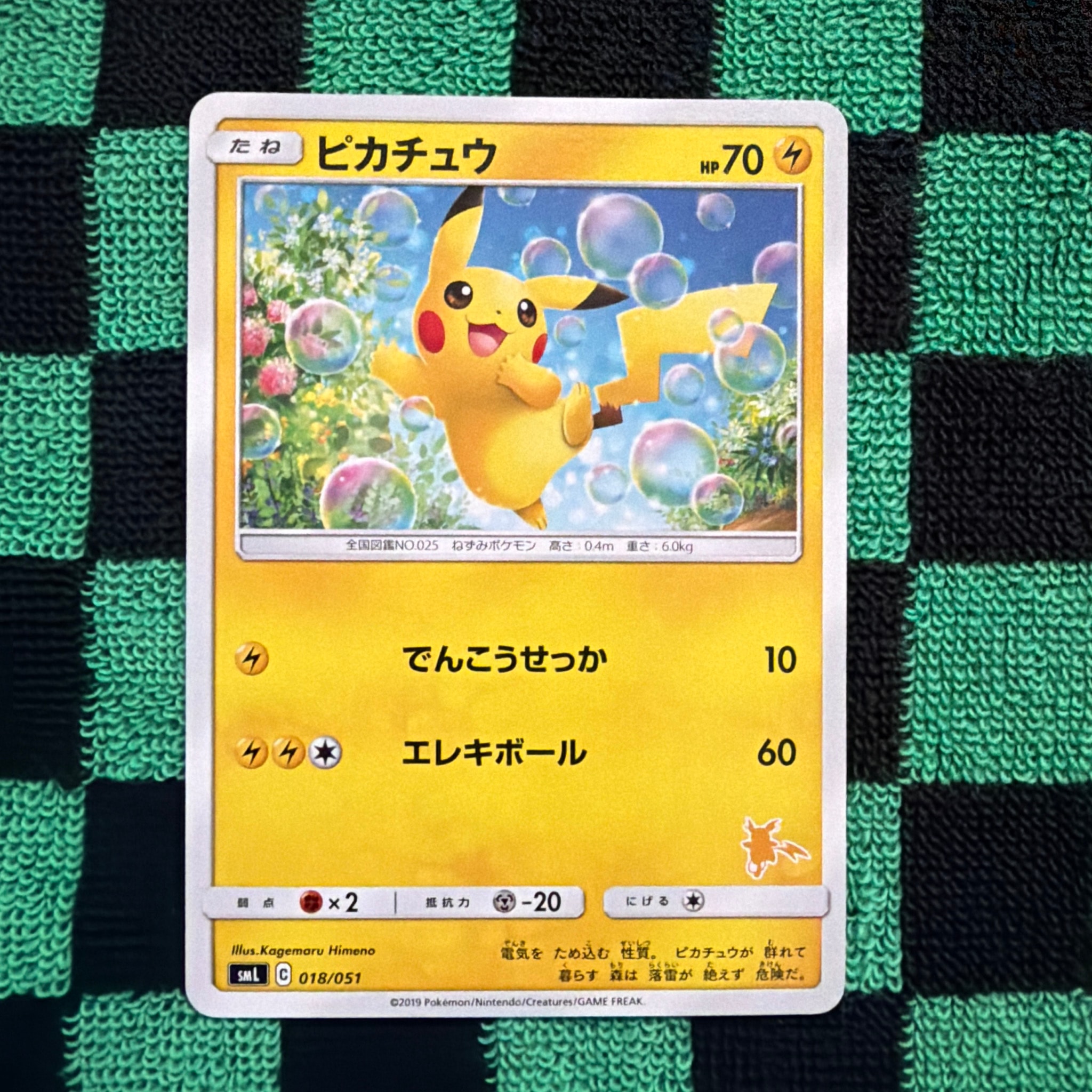 ピカチュウ (15)[SML 018/051](サン&ムーン「ファミリーポケモンカード