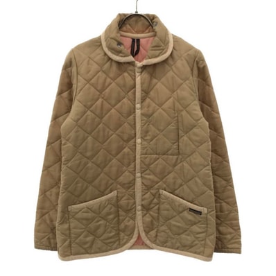 LAVENHAM ラベンハム 英国製 キルティングジャケット 36 ベージュ サイドベンツ