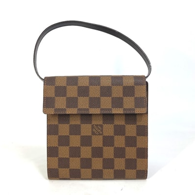 ルイヴィトン LOUIS VUITTON CDケース DVDケース ポーチ M99074 ダミエ 日本20周年限定 カバン ハンドバッグ ダミエキャンバス エベヌ ブラウン
