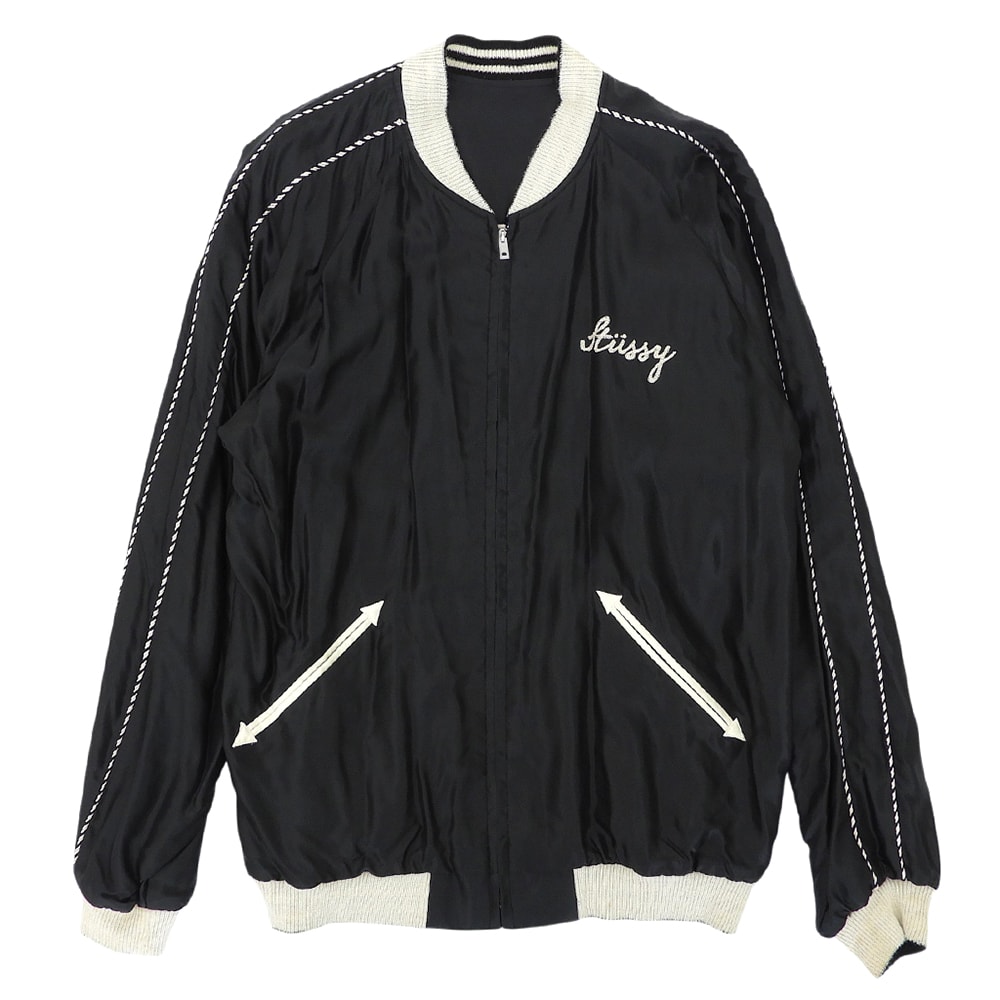 テーラー東洋 ×stussy ステューシー リバーシブル スカル スカジャン メンズ ブラック L TT13754ST L