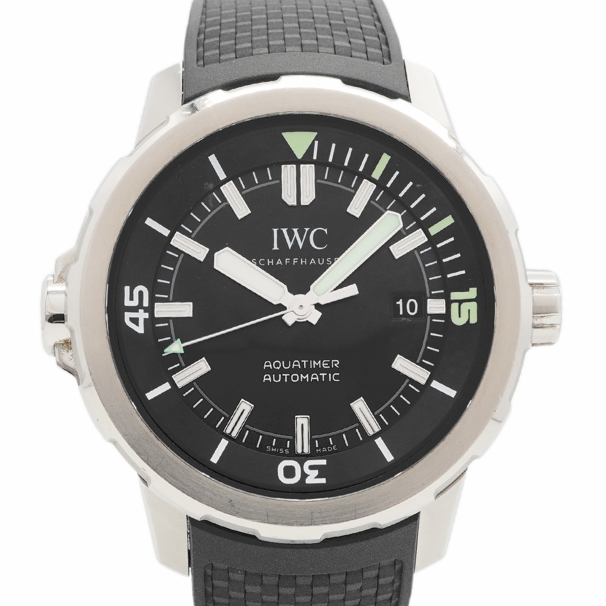 ★SALE【6wgc0176】IWC アイダブリューシー シャフハウゼン アクアタイマー IW329002 黒文字盤【中古】腕時計 メンズ