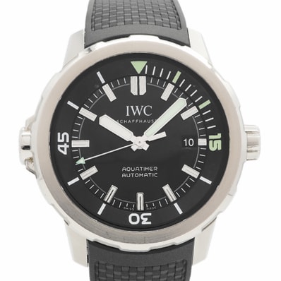 ★SALE【6wgc0176】IWC アイダブリューシー シャフハウゼン アクアタイマー IW329002 黒文字盤【中古】腕時計 メンズ