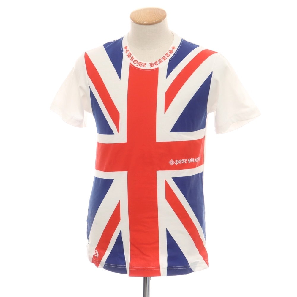 Chrome Hearts Union Jack Print Neck Logo T-shirt "White"