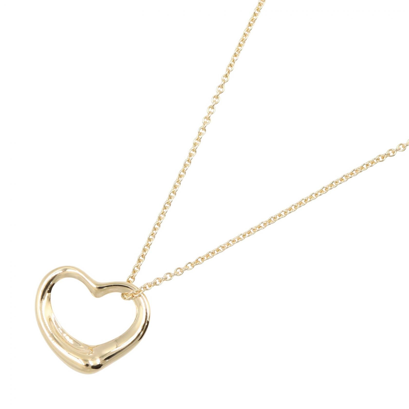 ティファニー TIFFANY&CO オープンハート ネックレス ネックレス ジュエリー K18(イエローゴールド) レディース ゴールド系 【中古】