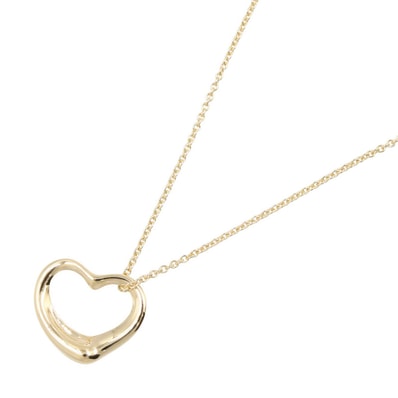 ティファニー TIFFANY&CO オープンハート ネックレス ネックレス ジュエリー K18(イエローゴールド) レディース ゴールド系 【中古】