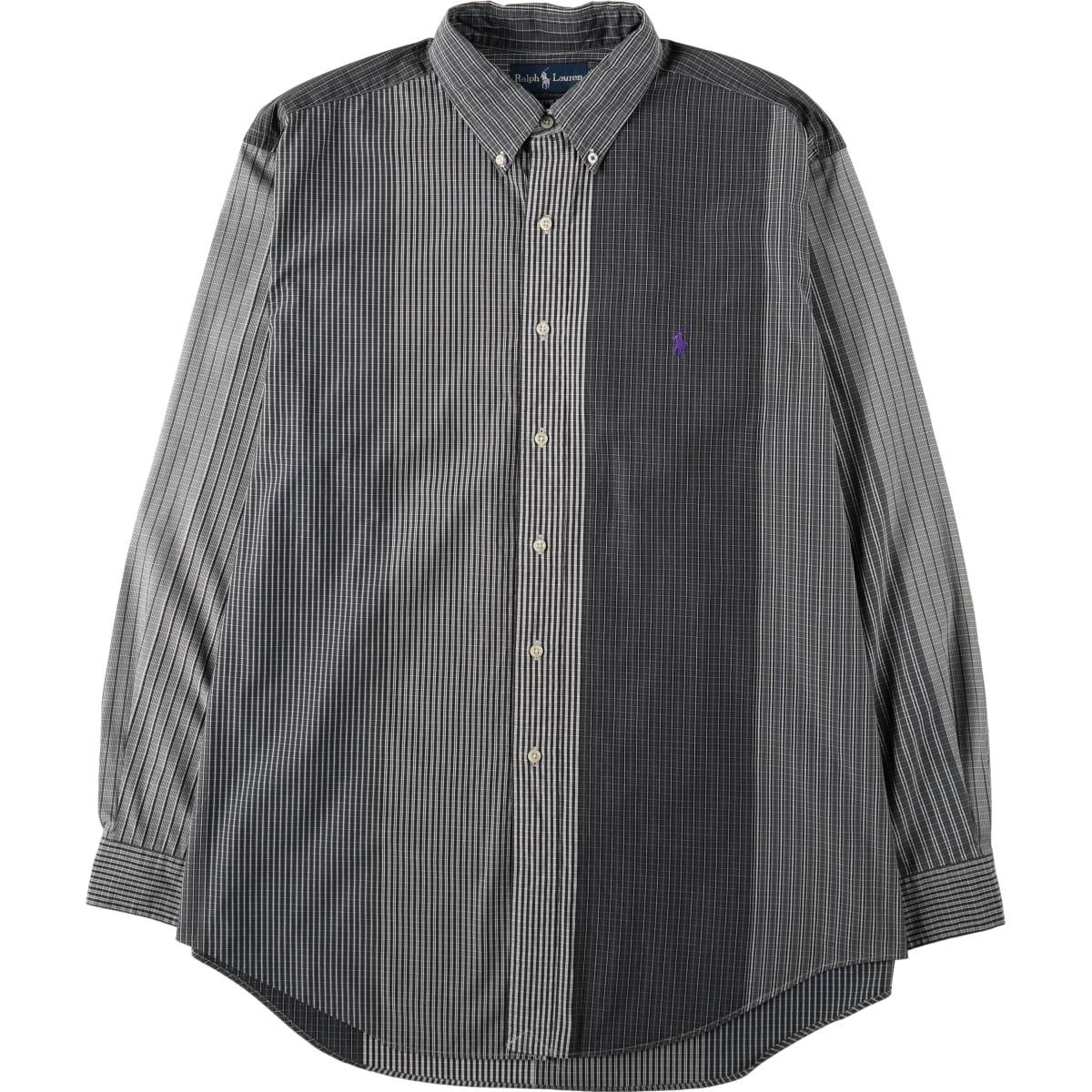 古着 ラルフローレン Ralph Lauren CLASSIC FIT クラシックフィット 長袖 ボタンダウンチェックシャツ メンズXL相当/eaa674785