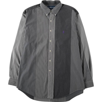 古着 ラルフローレン Ralph Lauren CLASSIC FIT クラシックフィット 長袖 ボタンダウンチェックシャツ メンズXL相当/eaa674785