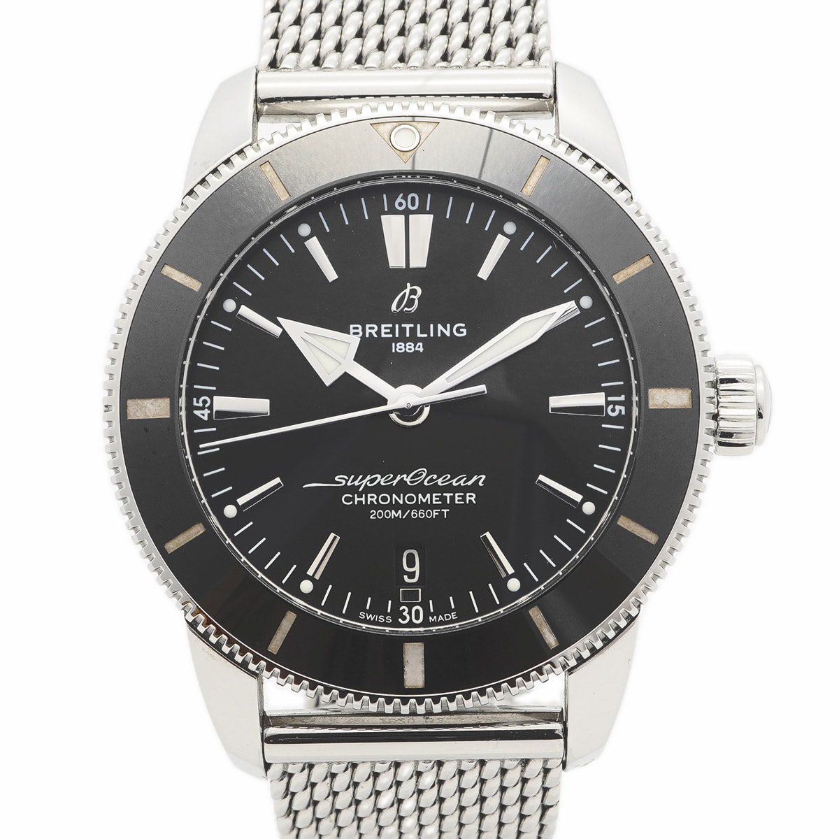 ★最終価格★SALE【6wec0262】ブライトリング スーパーオーシャンヘリテージB20オートマチック44 AB2030 黒文字盤【中古】腕時計 メンズ