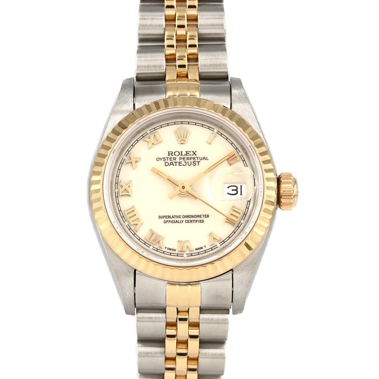 ロレックス デイトジャスト 69173 SSxYG 自動巻 X番