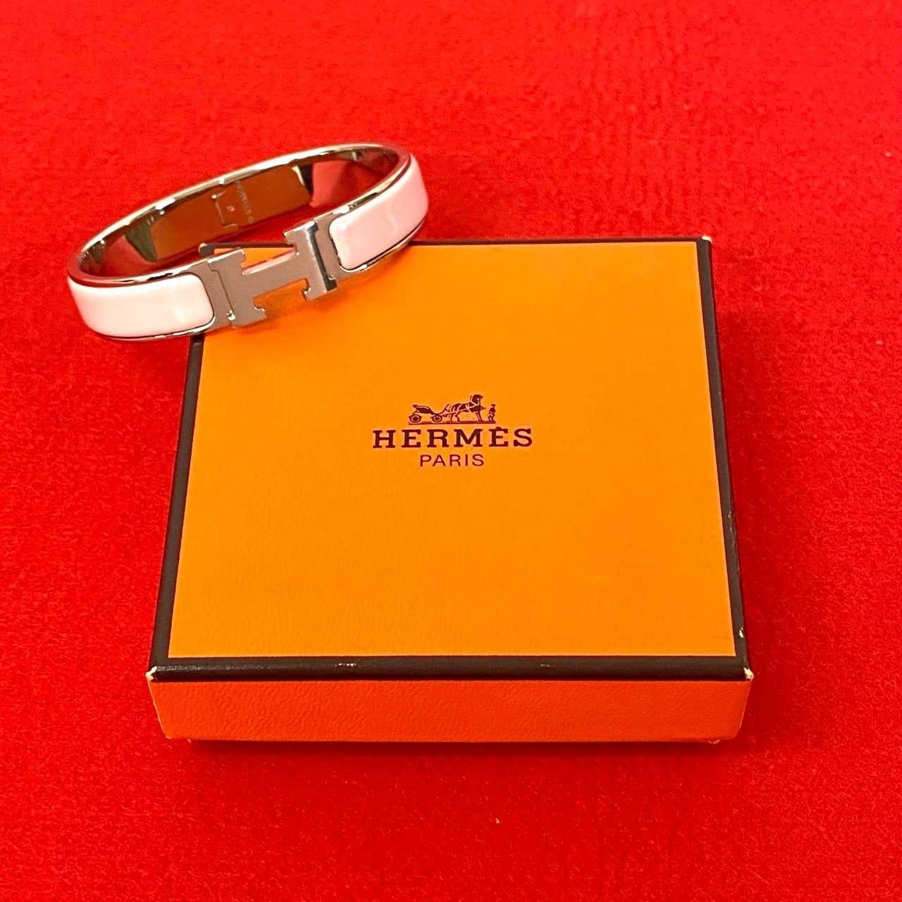 HERMES エルメス クリック クラック メタル バングル シルバー
 j2431
