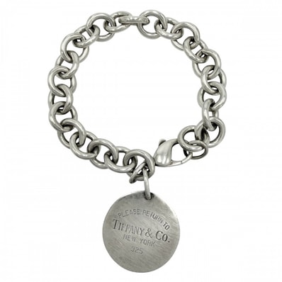 TIFFANY&Co. ティファニー ブレスレット リターントゥ ラウンドタグ ジュエリー アクセサリー シルバー925 レディース 約37.6g【中古品】