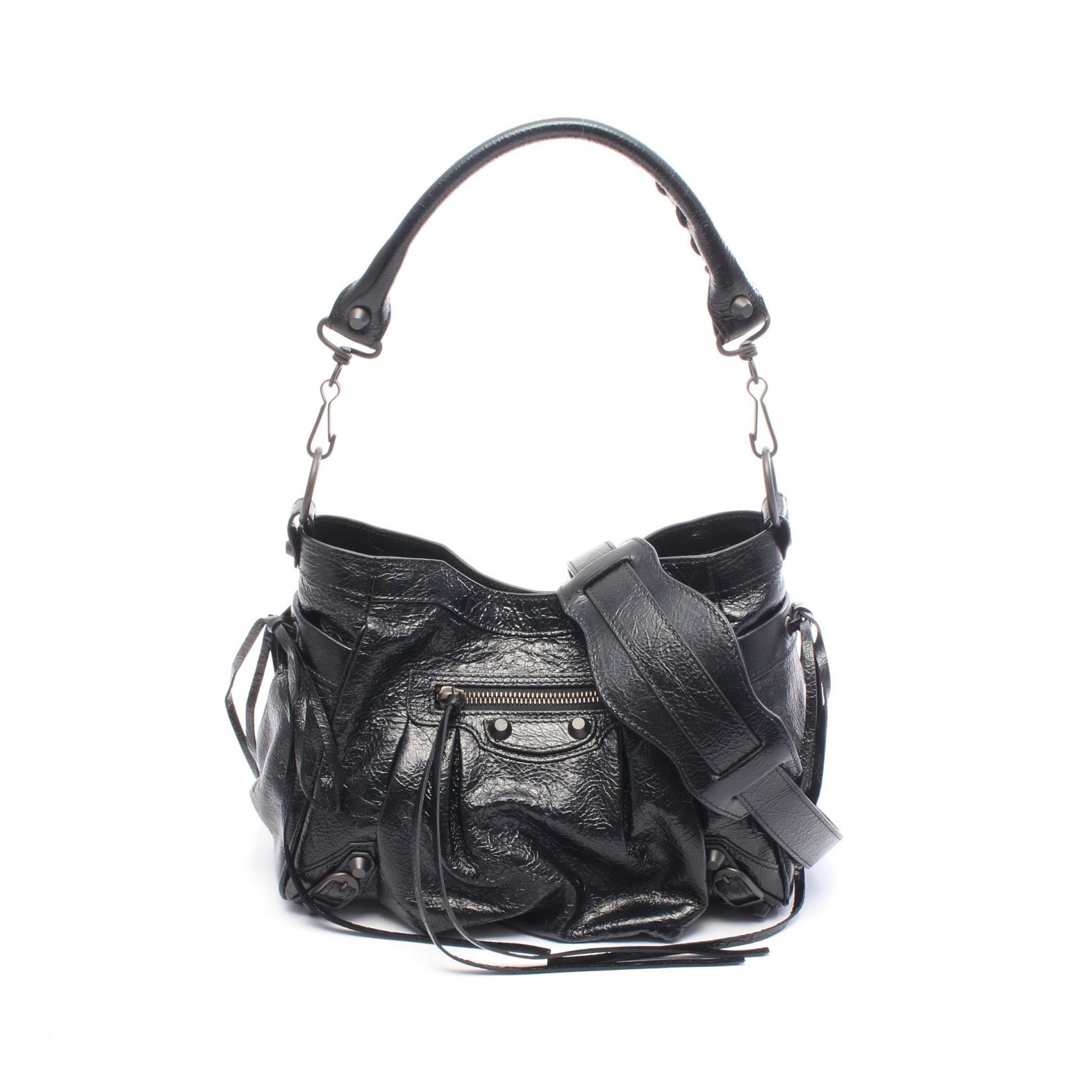 バレンシアガ BALENCIAGA Le City ル シティ スモール バケットバッグ 2WAY ショルダーバッグ バッグ レザー レディース ブラック系 8767572ABEK1000 【新品】