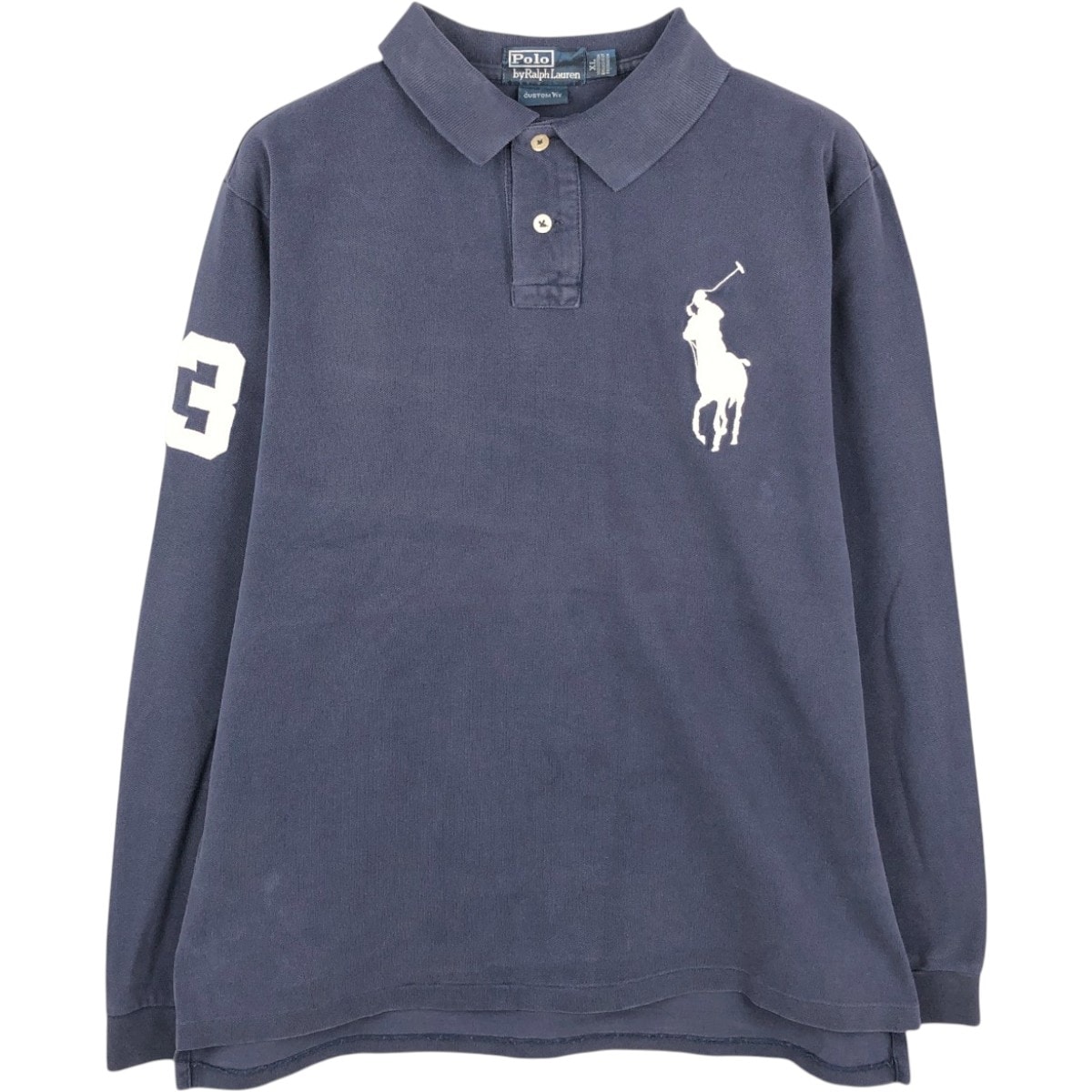 古着 ラルフローレン Ralph Lauren POLO by Ralph Lauren CUSTOM FIT ビッグポニー 長袖 ポロシャツ メンズXL相当/eaa667626