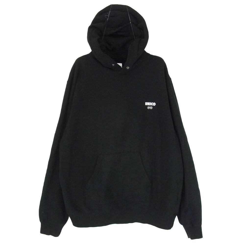 uniform experiment ユニフォームエクスペリメント パーカー UE-220077 UNICO PULLOVER SWEAT HOODIE プルオーバー スウェット フーディー パーカー ブラック系 2【中古】