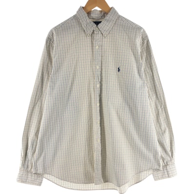 古着 ラルフローレン Ralph Lauren CLASSIC FIT 長袖 ボタンダウンチェックシャツ メンズXL相当/eaa539283