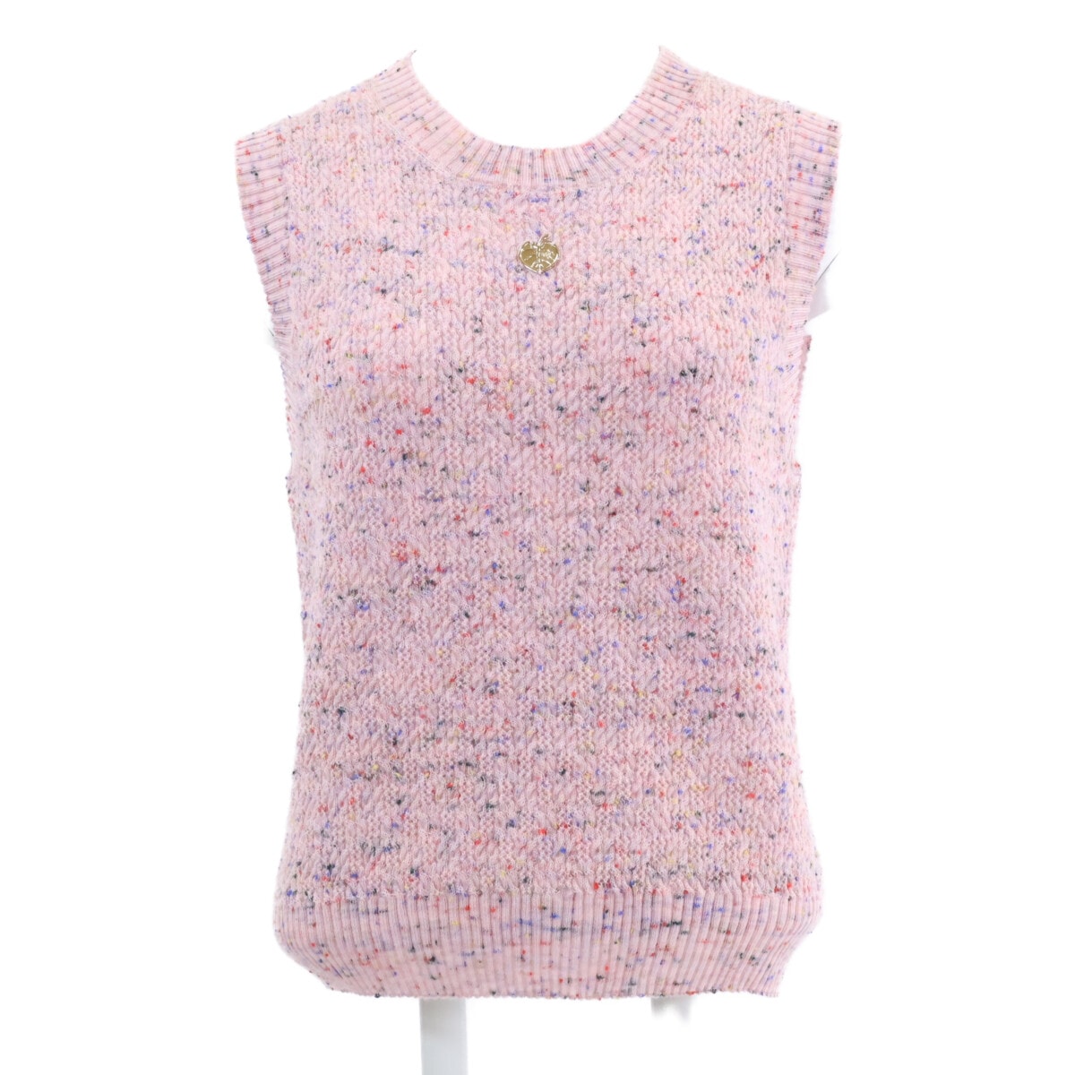 シャネル 【新品同様/国内正規】25A P79975K11525 リーフプレート ニット 40