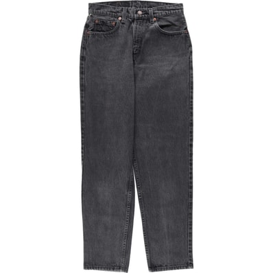 古着 90年代 リーバイス Levi's 10560-0260 LOOSE FIT STRAIGHT LEG ブラックデニム テーパードデニムパンツ USA製 レディースL(w28)相当 ヴィンテージ/eaa641773